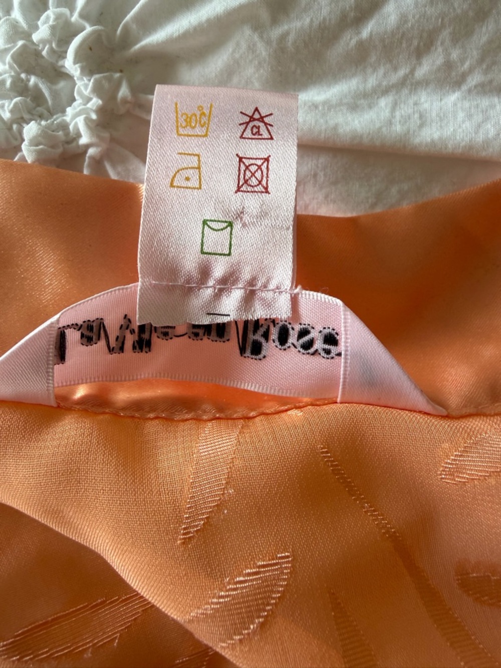 La Vie en Rose Peach Sheer Babydoll Nightgown Robe Set M Y2K - Picture 10 of 11